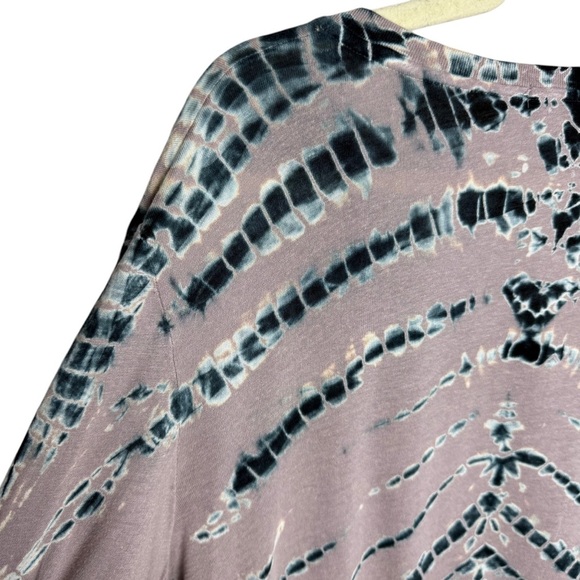 Young Fabulous and Broke Long Sleeve Linen Blend Tie Dye Top Casual Size Small - Picture 9 of 10